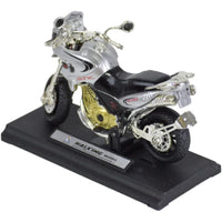 Die-Cast Alloy BMW Silver Motorcycle For Kids