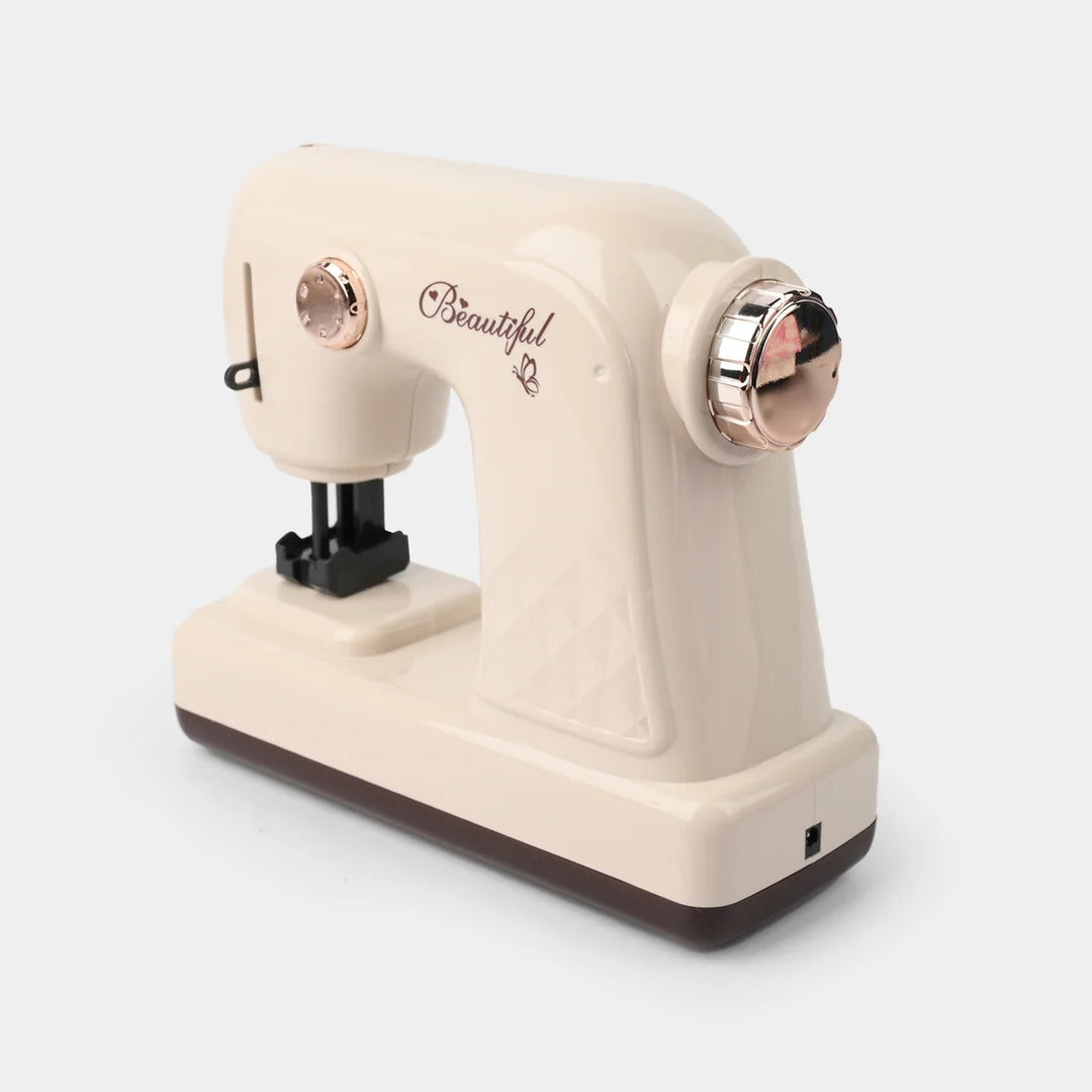 Mini Electric Sewing Machine Toy Set | Pretend Play Sewing Machine for Kids 3+