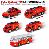 6-Piece Die-Cast Emergency Rescue Vehicle Set