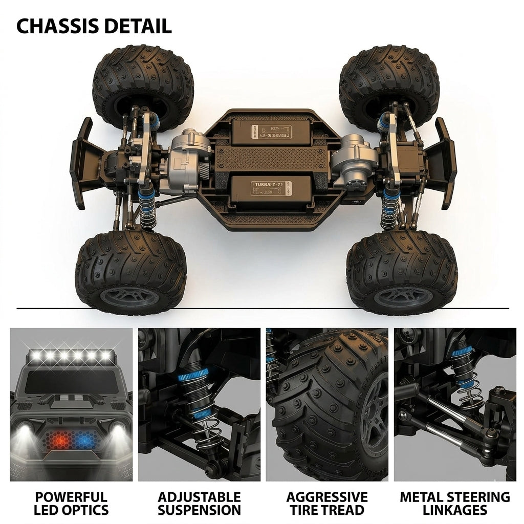 WILD DRIVE RC Rock Climber Monster Truck Rechargeable