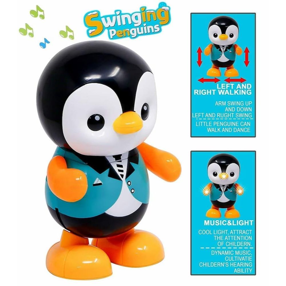 Swinging Penguin & Bear | Walking Animal Toy