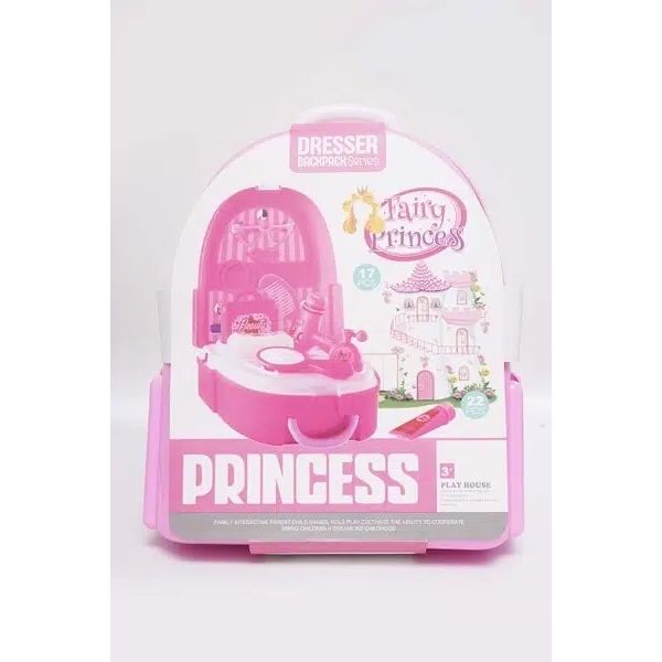 22 Pcs Makeup Backpack | Fairy Princess Dresser Backpack