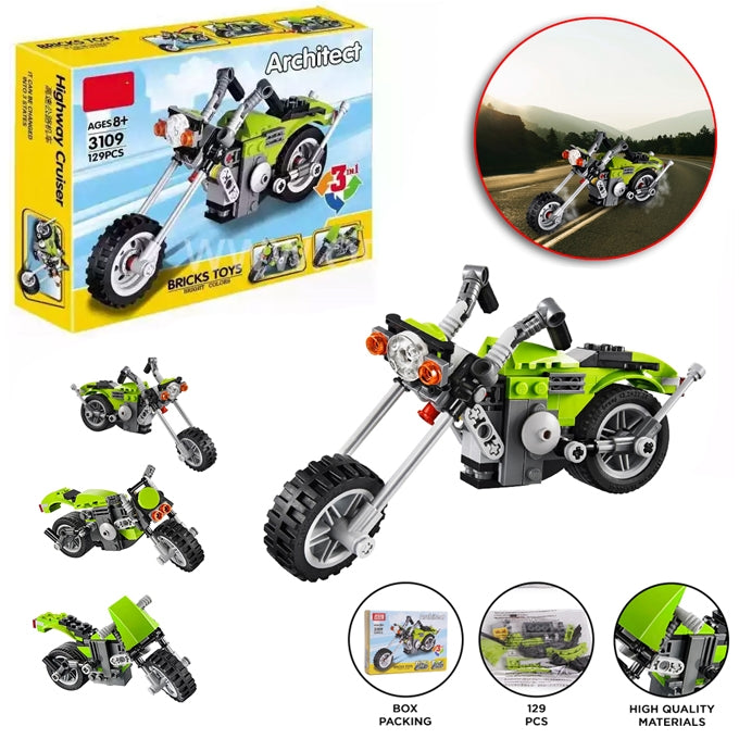 Decool 3-in-1 Highway Cruiser Building Block Set