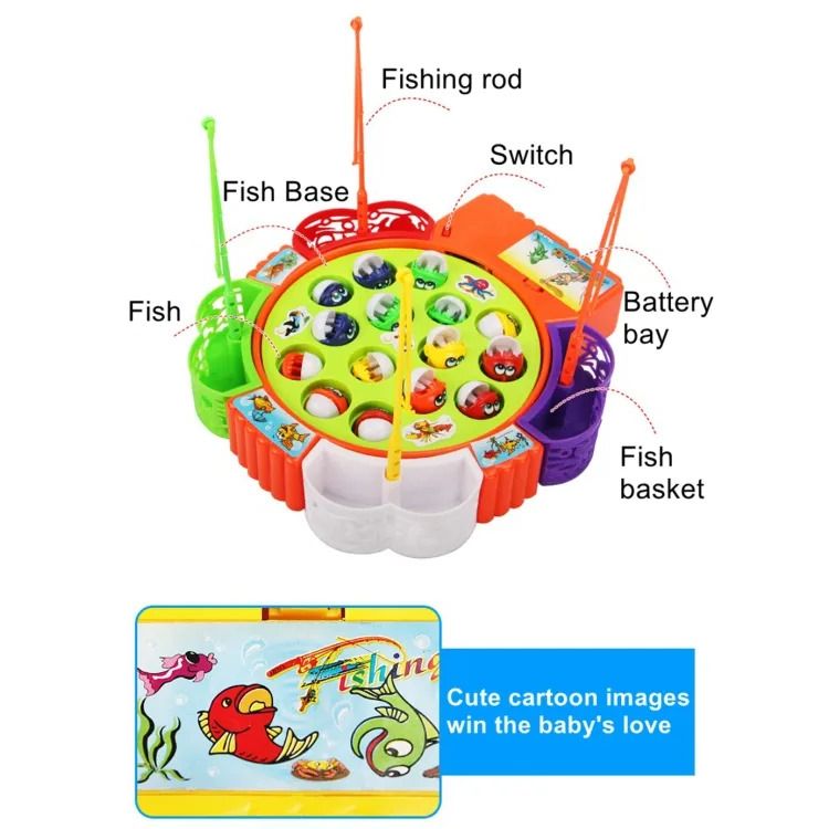 Fishing Game | Fish Catching Family Game | 4 Player Game