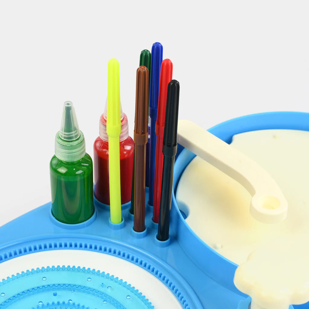 2-in-1 Spin & Spiral Art Kit with Ink Bottles