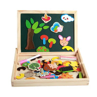 2-in-1 Magnetic Puzzle Drawing Board for Kids