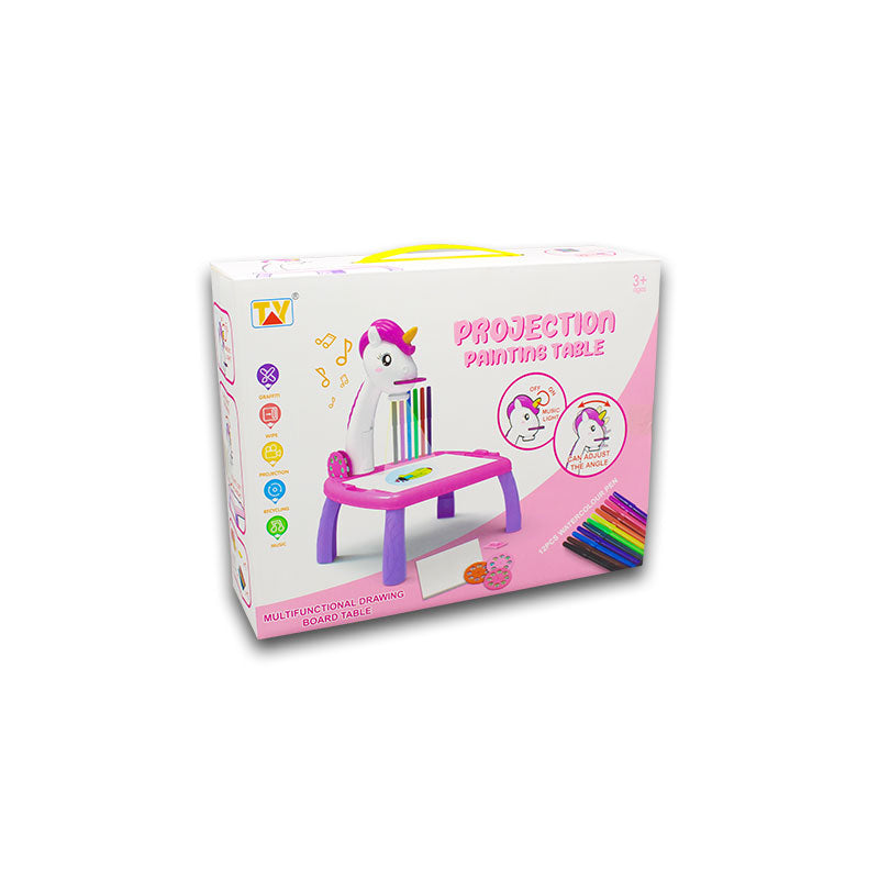 Projection Painting Table With Markers | Unicorn Themed Drawing Table