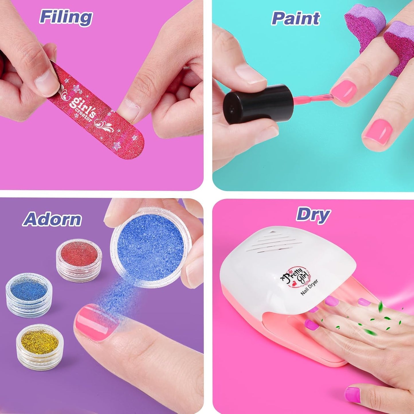 Girls Creator | Foot Spa Salon & Pedicure Kit | Nail Polish & Other Accessories