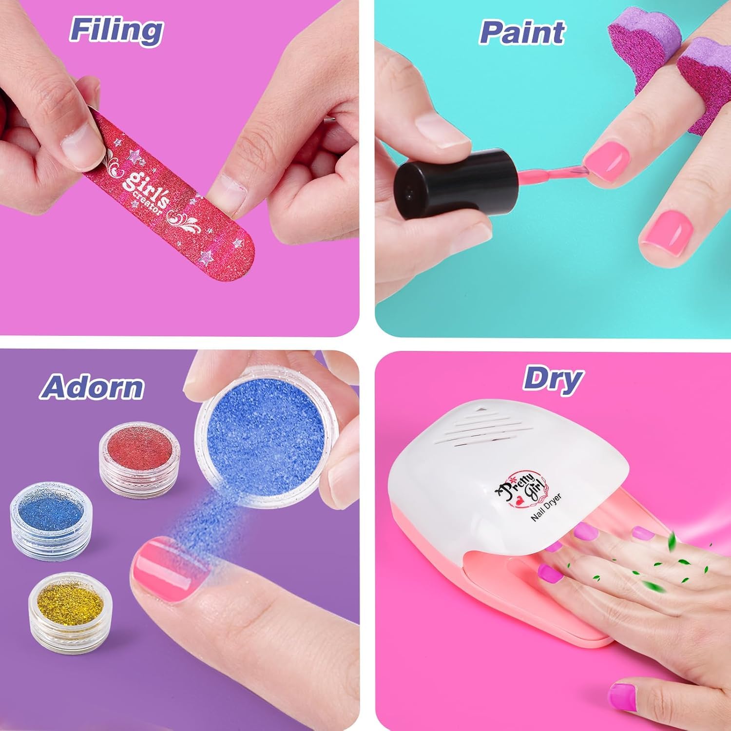 Girls Creator | Foot Spa Salon & Pedicure Kit | Nail Polish & Other Accessories
