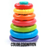 Baby Favorite Ring Tower 8 Pcs | Color Cognition Rings For Kids