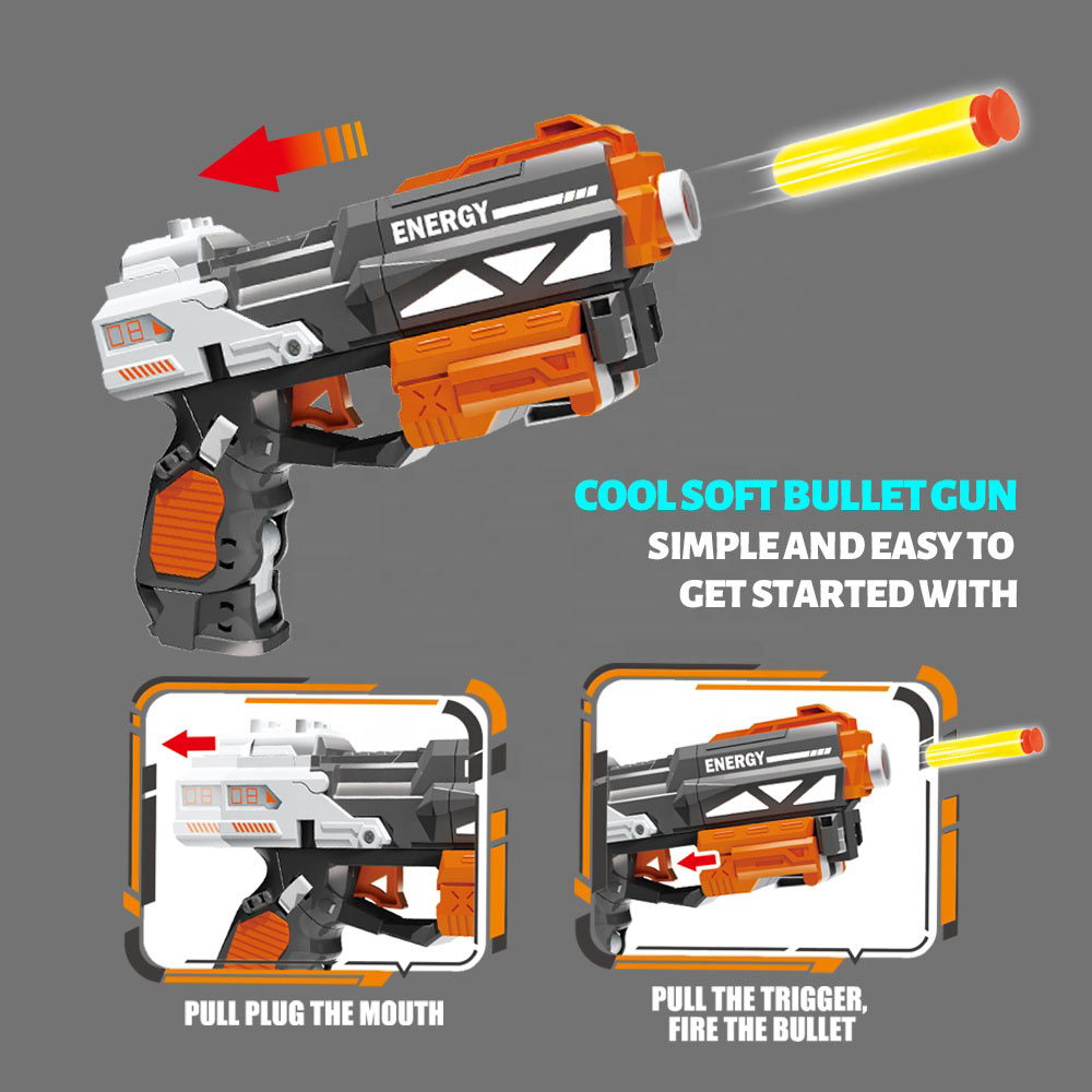2-IN-1 Nerf Gun & Robot With Soft Bullets Toy For Kids