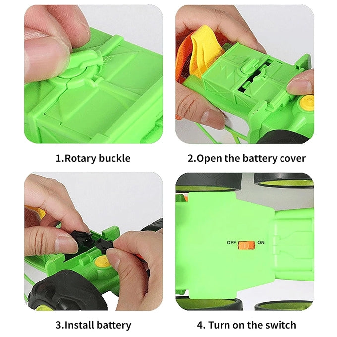 Remote Control Jumping Stunt Car With Sound Effect & Rechargeable Batteries