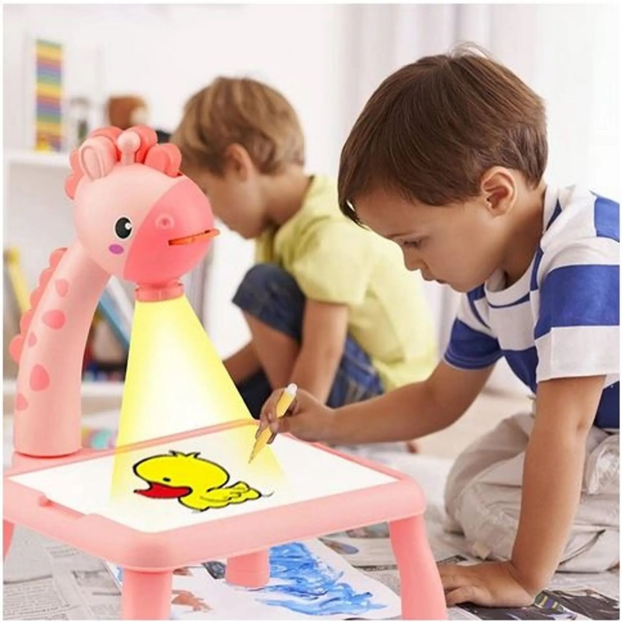 Giraffe Projector Painting Table | LED Projecting Drawing At Table For Kids