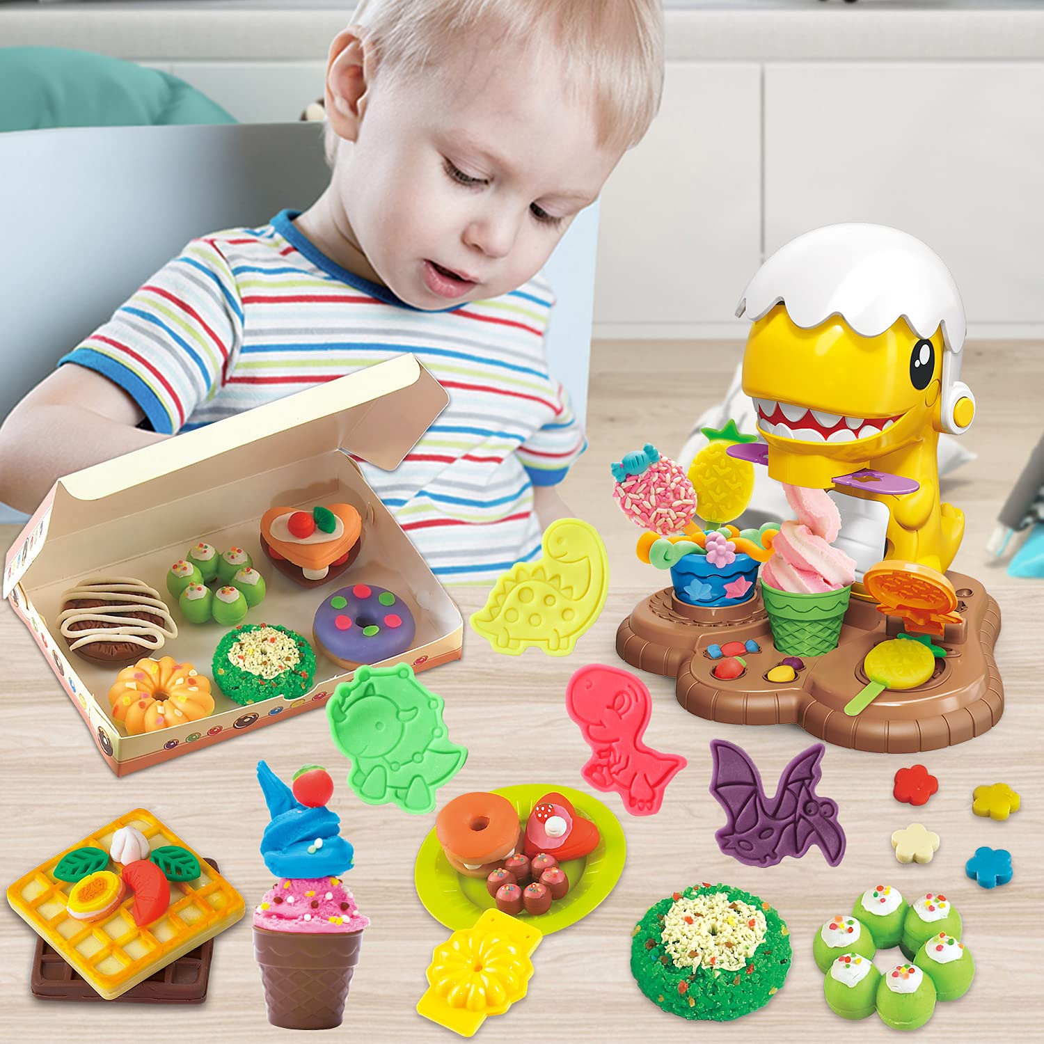 Dinosaur Color Dough Ice Cream Machine Playset
