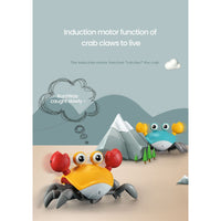Dancing & Crawling Crab Toy With Motion Sensor & Interactive Music For Toddlers