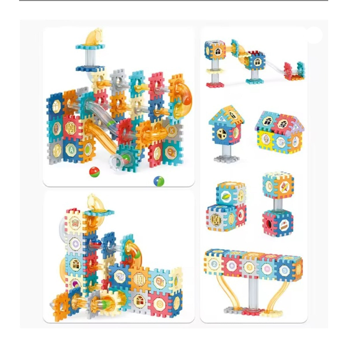 125-Piece DIY Pipeline Marble Track Set