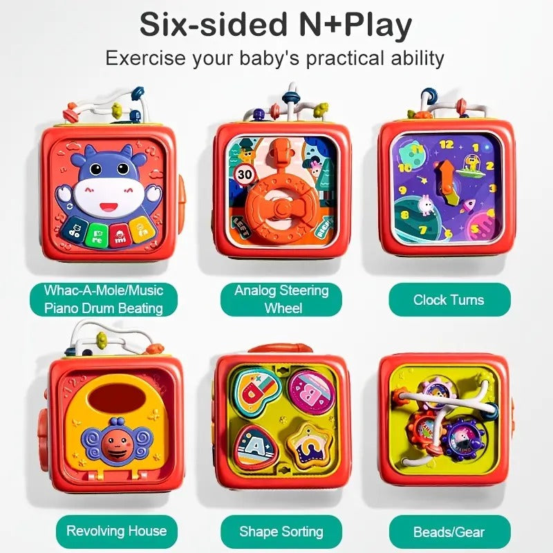 6-in-1 Montessori Multifunctional Activity Cube