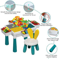 3-in-1 Activity LEGO-Compatible Table with Chair