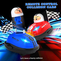 2 Players Remote Control Bumper Cars With Sound Effects & Rechargeable Batteries