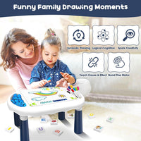 MC346 DIY Puzzle Activity Table with Magnetic Board