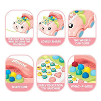 2-in-1 Musical Learning Phone Car Toy for Toddlers