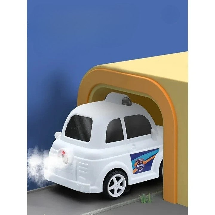 Simulated Gas Station & Spray Car Playset for Kids