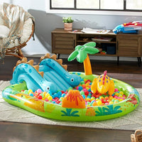 Intex Inflatable Dinosaur Themed Pool For Kids 6ft 3in x 5ft x 1ft 11in