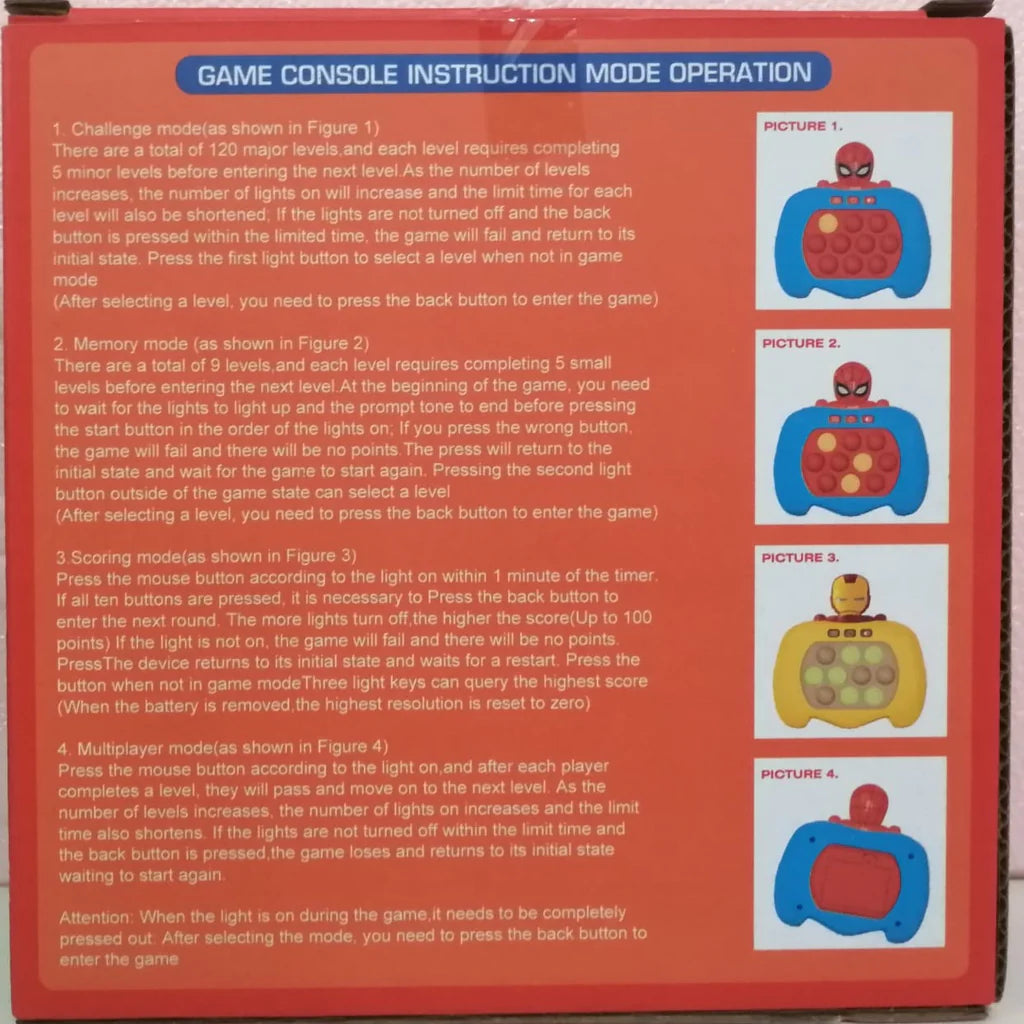 Popit Quick Push Game | Light Up Fidget Game For Kids