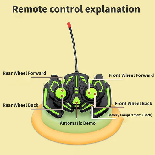 Remote Control Jumping Stunt Car With Sound Effect & Rechargeable Batteries