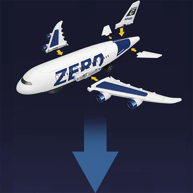 Zero Aircraft Take-Off Toy Plane with Vibrant Colourful LED Lightning Effects