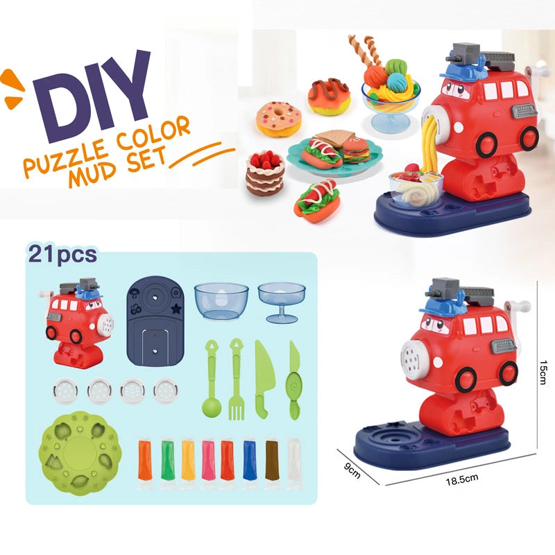 DIY Colorful Clay Play Set | Shape Clay With Machines