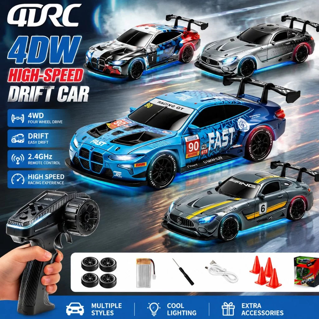 4DRC Mini RC Drift Racing Car with Rechargeable Battery