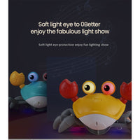 Dancing & Crawling Crab Toy With Motion Sensor & Interactive Music For Toddlers