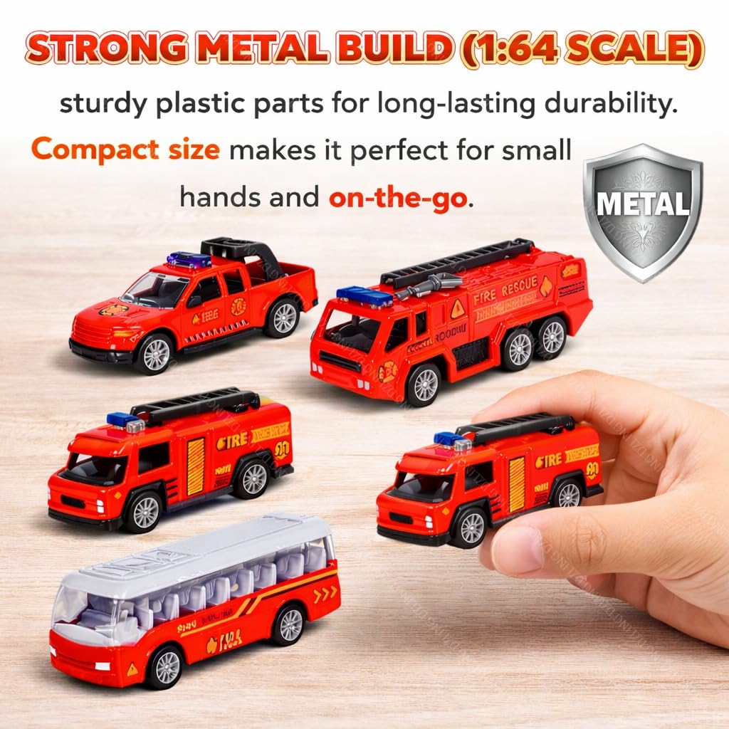 6-Piece Die-Cast Emergency Rescue Vehicle Set