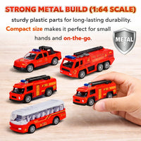 6-Piece Die-Cast Emergency Rescue Vehicle Set