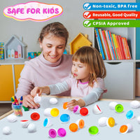 12 Pcs Montessori Kids Learning & Matching Eggs