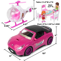 Sports Car Fashion Dress Up Games | Car & Helicopter Toy For Girls