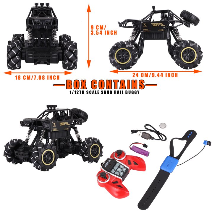 2.4GHz Wrist Remote Control Rock Crawler With 360° Rotation & Rechargeable batteries