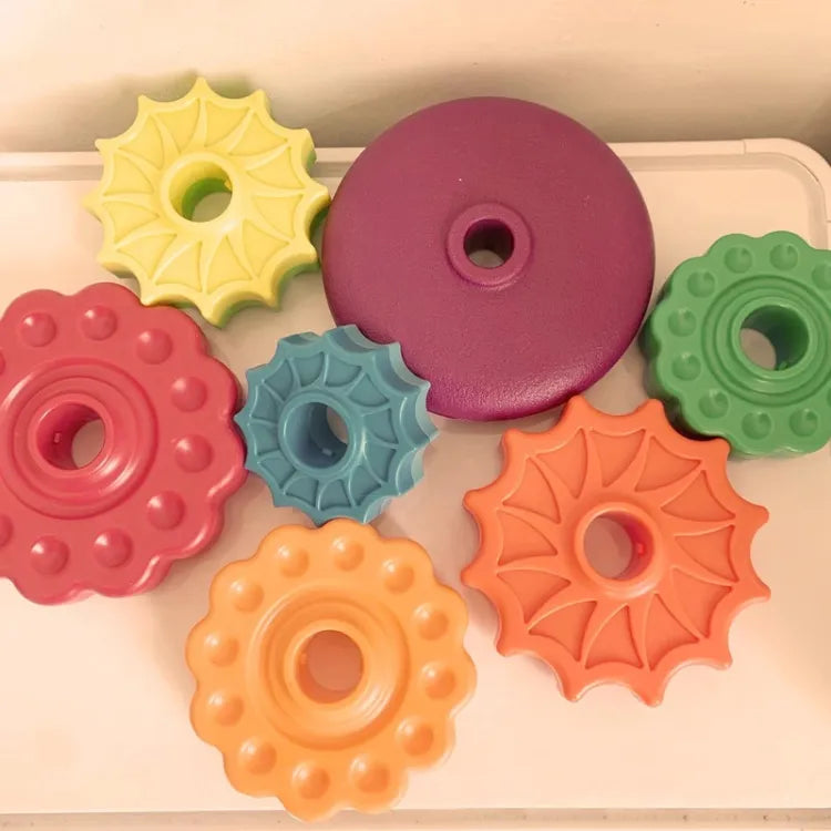 Rainbow Tower 5 Pcs Spinning Circle | Spinning Circle Toy For Kids ...