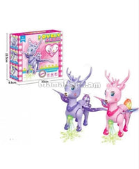 Lovely Deer Musical Walking Toy with LED Lights