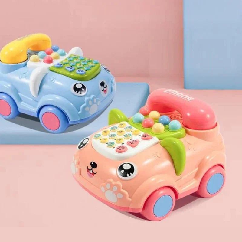 2-in-1 Musical Learning Phone Car Toy for Toddlers