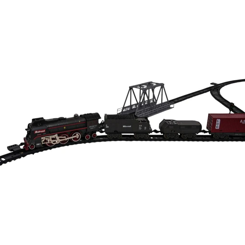 DIY Alloy RC Train Playset with Vintage Railway Track Set