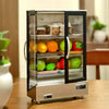 Miniature Toy Fridge with Glass Doors & Accessories