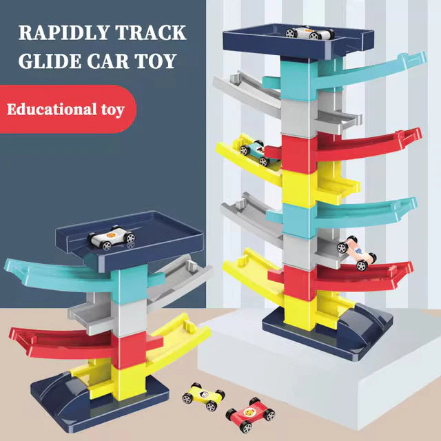 Gliding Railcar Building Blocks Tracks Set | Building Toy 