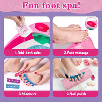 Girls Creator | Foot Spa Salon & Pedicure Kit | Nail Polish & Other Accessories