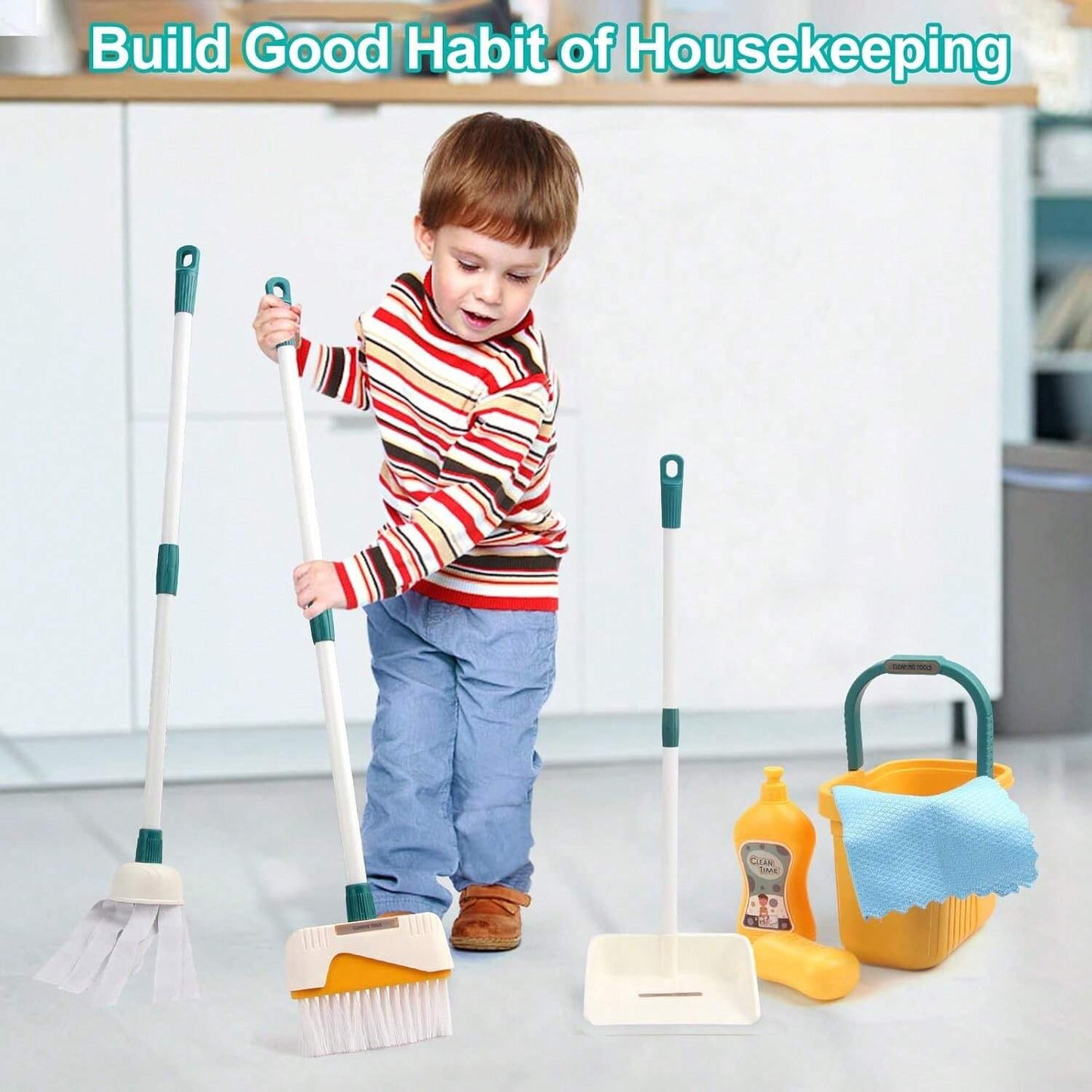 12 Pcs Cleaning Kit Toy For Children | Learning Toys For Kids