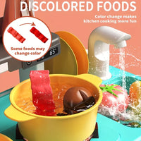 52 Pcs Spray Kitchen Set | Realistic Play Kitchen in Blue & Pink