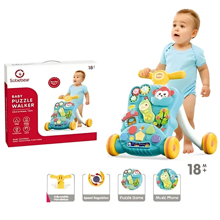 Multiple Activity Baby Puzzle Walker For Early Learning With Sound Effects & Play Features