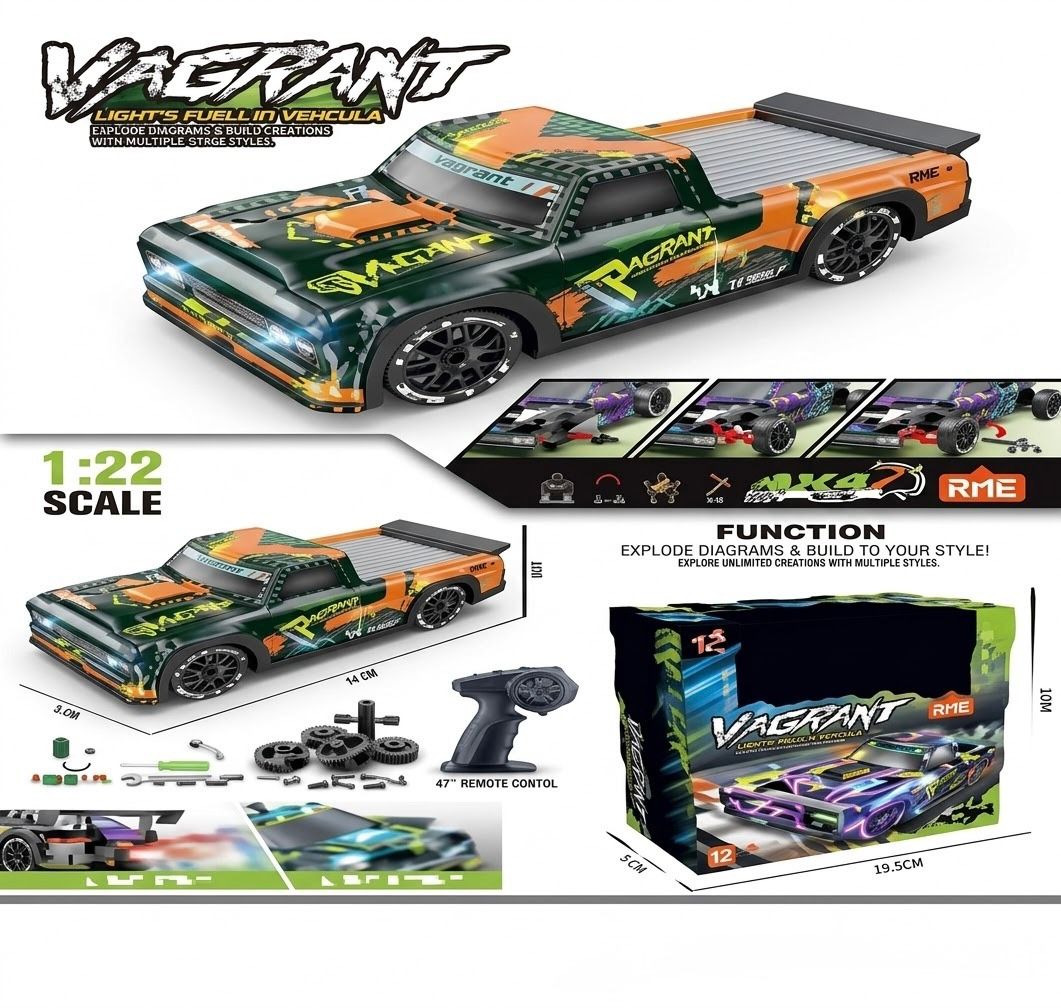 Vagrant 2.4G RC Rally Van with LED & Steam Spray