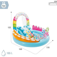 Intex Inflatable Candy Themed Pool For Kids 5ft 5in x 5ft 5in x 4ft